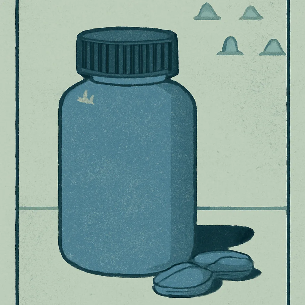 Nature Made Multi for Him (No Iron) — editorial illustration