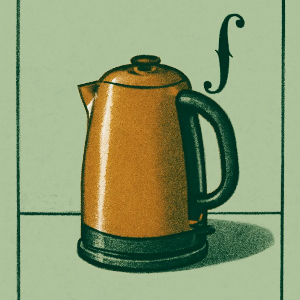 Amazon Basics Stainless Steel Electric Kettle (1.7L) — editorial illustration