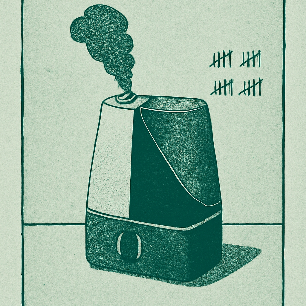 LEVOIT LV600S Smart Warm & Cool Mist Humidifier — editorial illustration